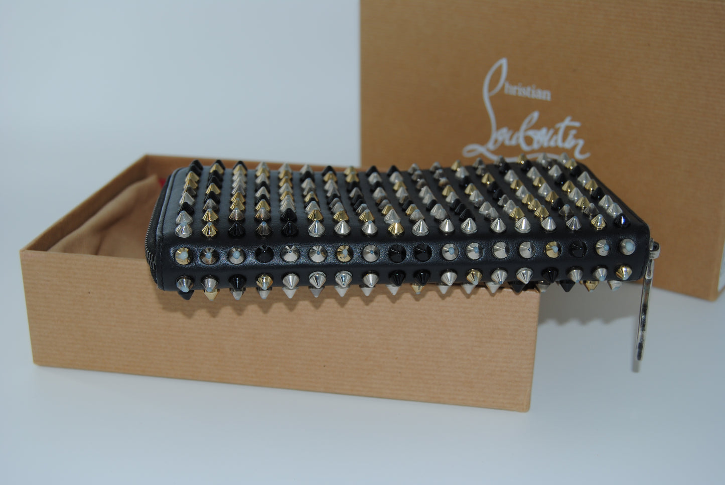 Christian Louboutin Panettone Long Wallet Zip Around Black