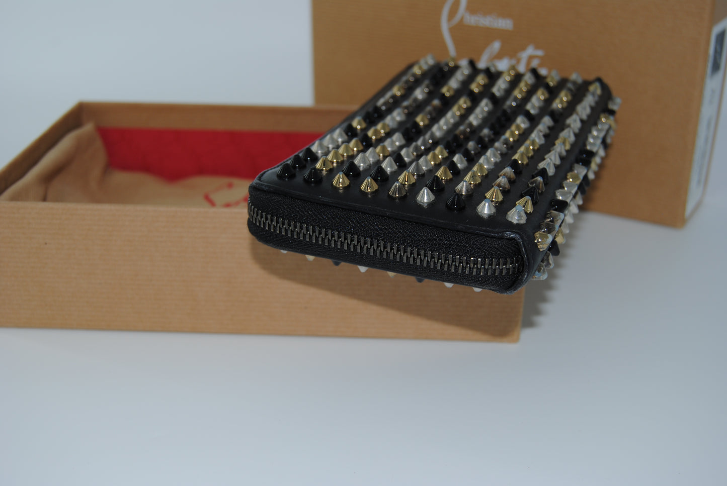 Christian Louboutin Panettone Long Wallet Zip Around Black