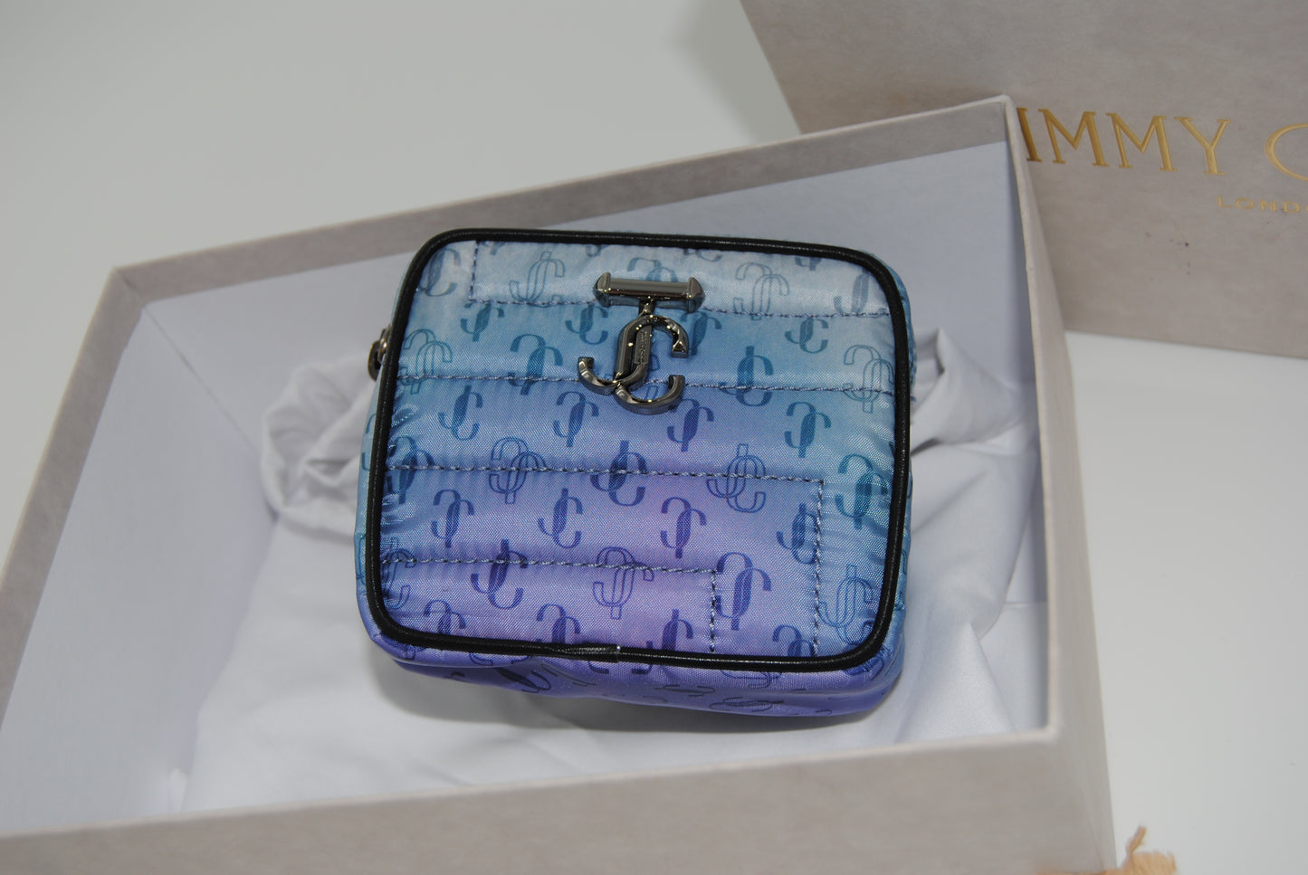 Jimmy Choo Monogram Wrist Bag Blue