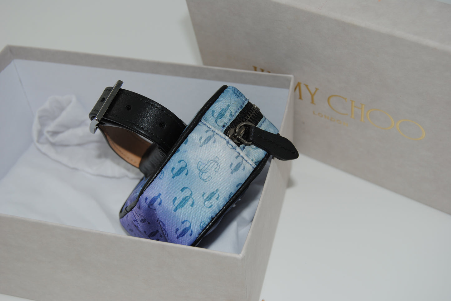 Jimmy Choo Monogram Wrist Bag Blue