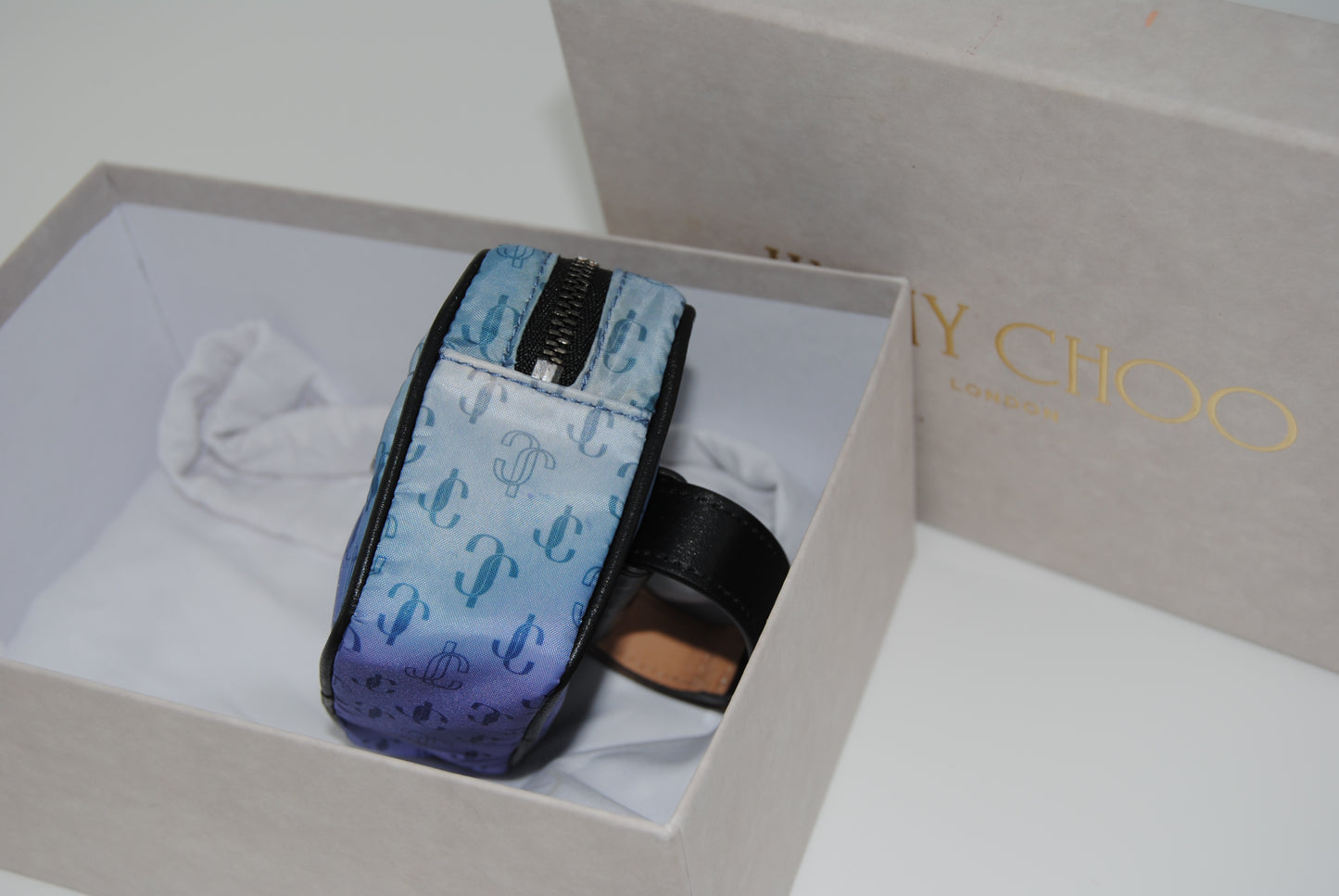 Jimmy Choo Monogram Wrist Bag Blue