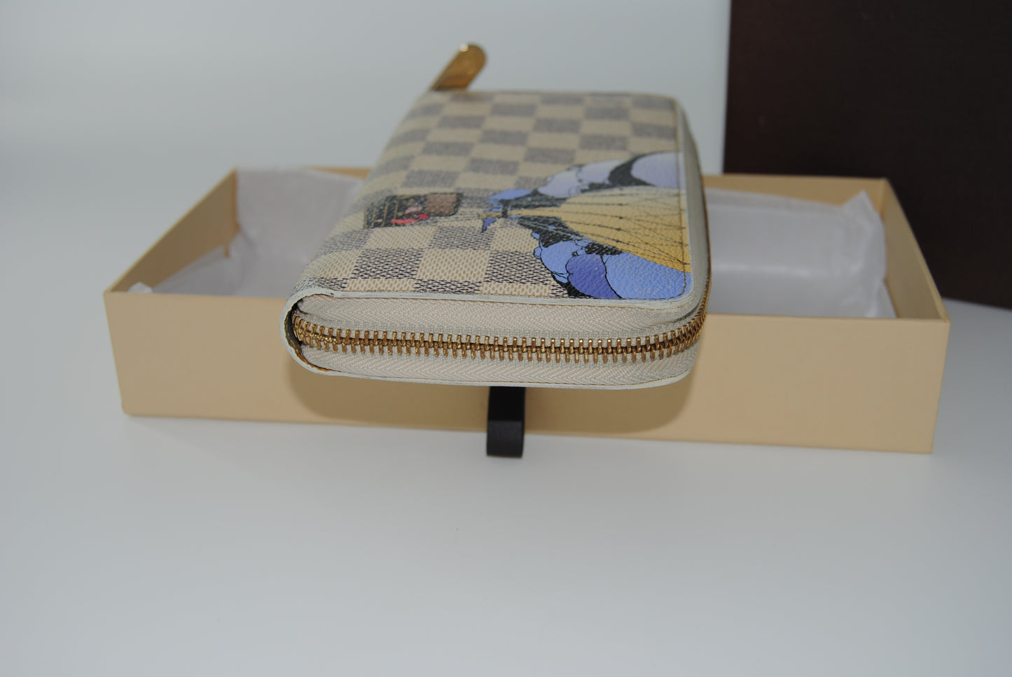 Louis Vuitton Limited Edition Damier Azur Illustre Zippy Wallet