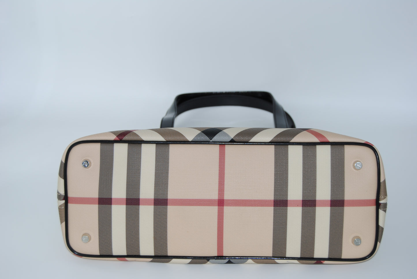 Burberry Black/Beige Nova Check Coated Canvas Handbag
