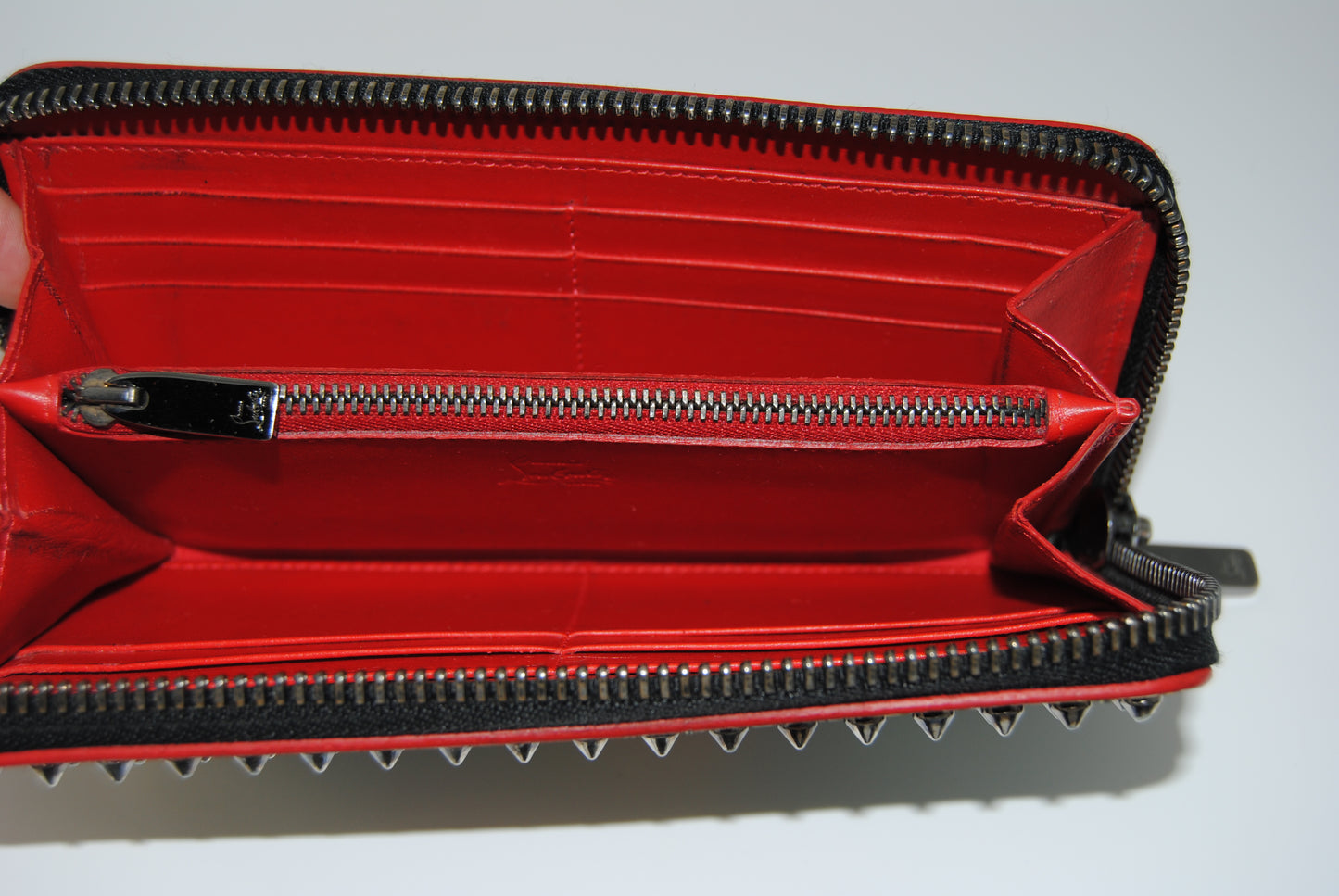 Christian Louboutin Panettone Long Wallet Zip Around Black Floral