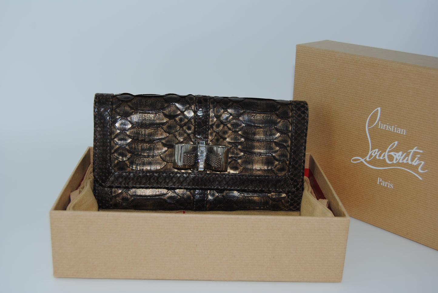 Christian Louboutin Genuine Crocodile Leather Long Wallet
