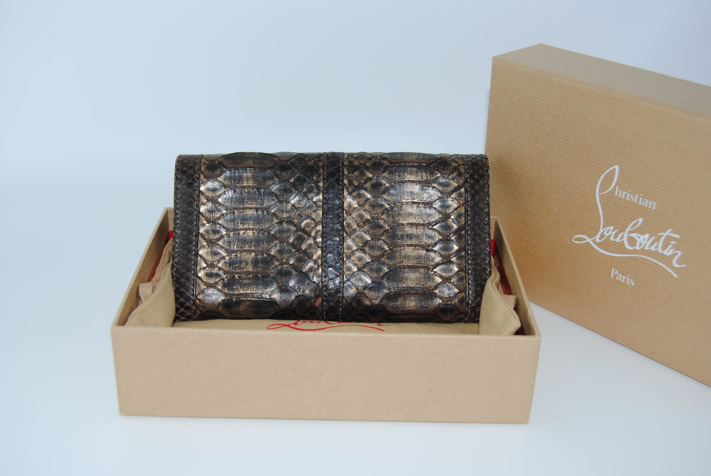 Christian Louboutin Genuine Crocodile Leather Long Wallet