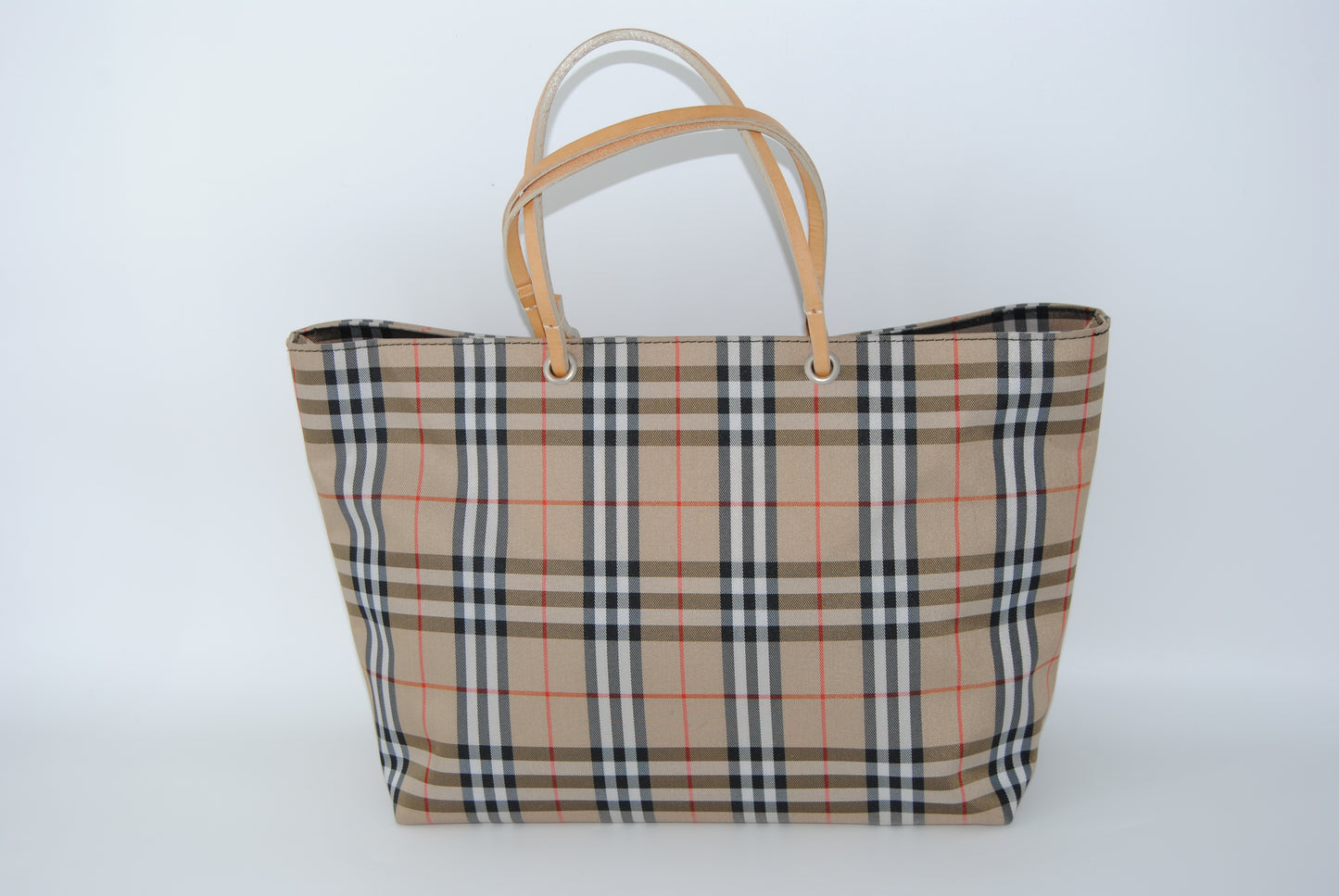 Burberry London Nylon Tote Bag Nova check Beige