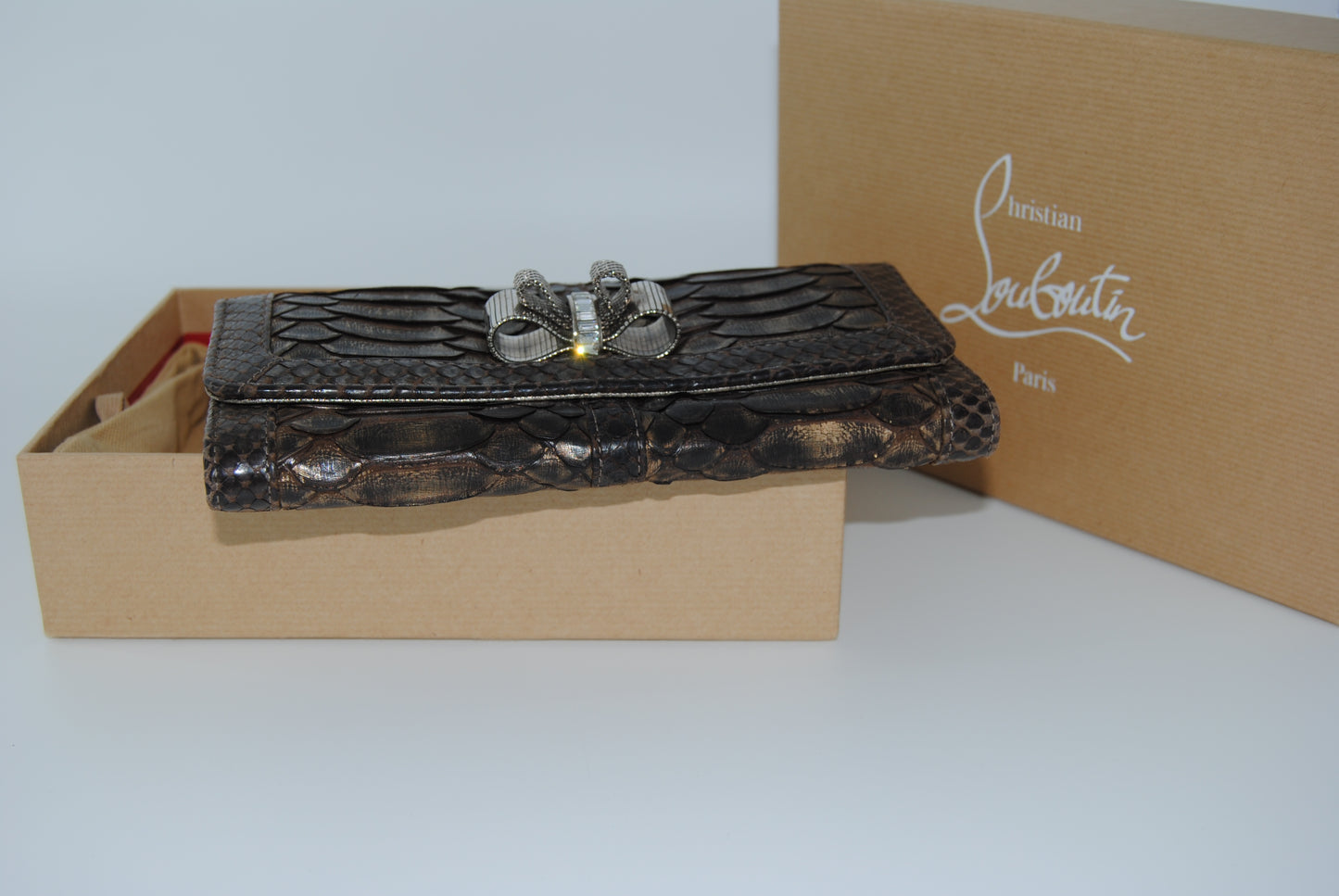 Christian Louboutin Genuine Crocodile Leather Long Wallet