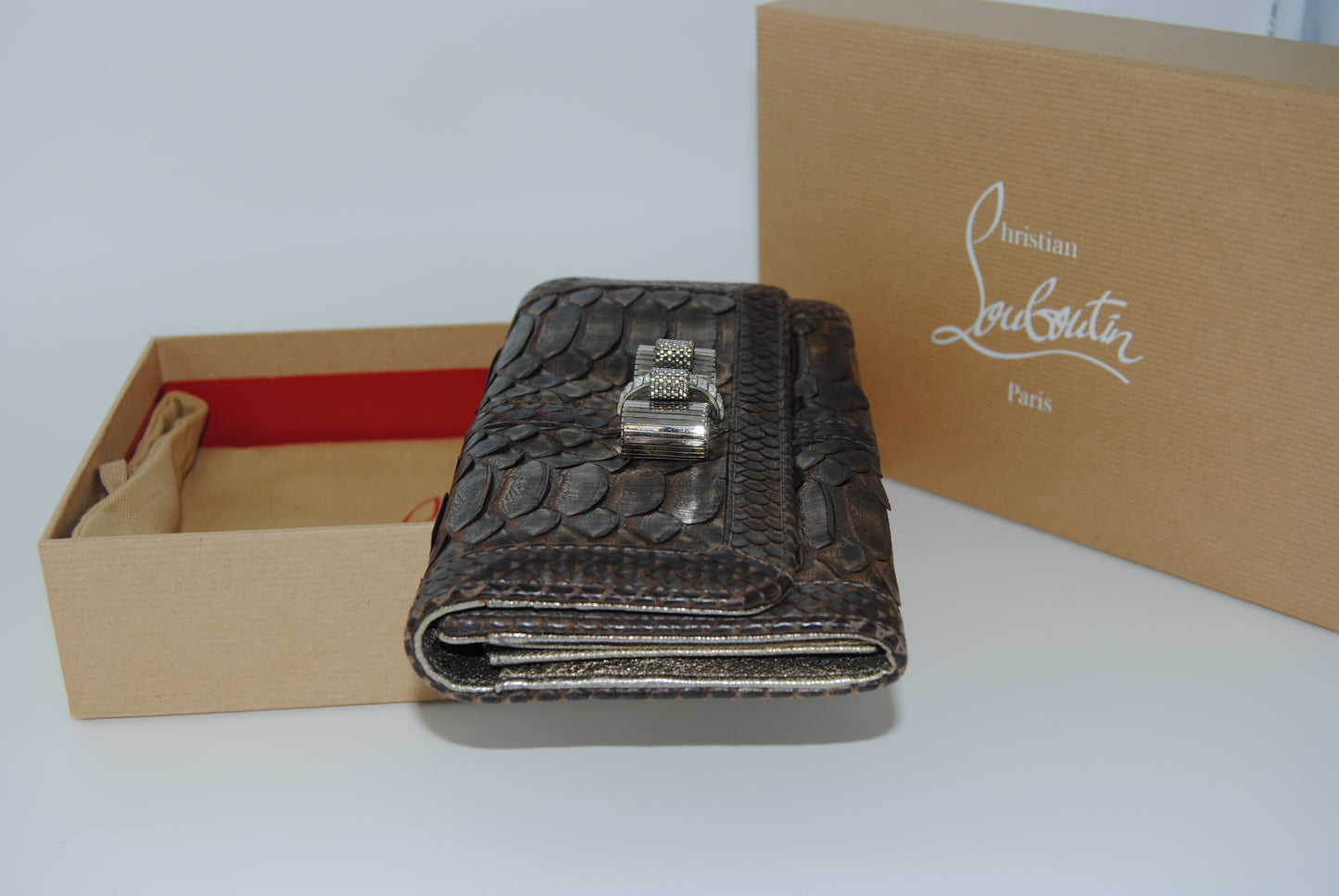 Christian Louboutin Genuine Crocodile Leather Long Wallet