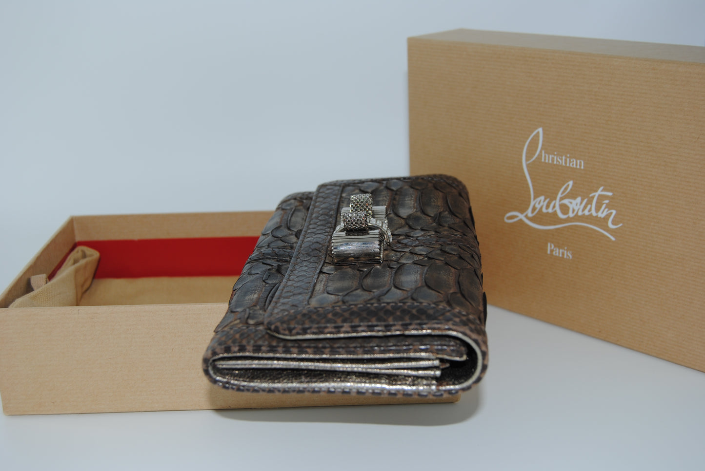 Christian Louboutin Genuine Crocodile Leather Long Wallet