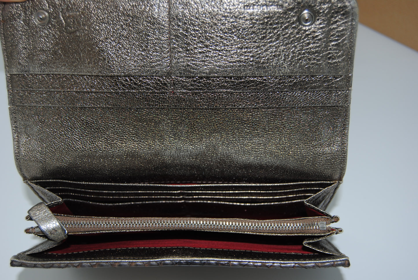 Christian Louboutin Genuine Crocodile Leather Long Wallet