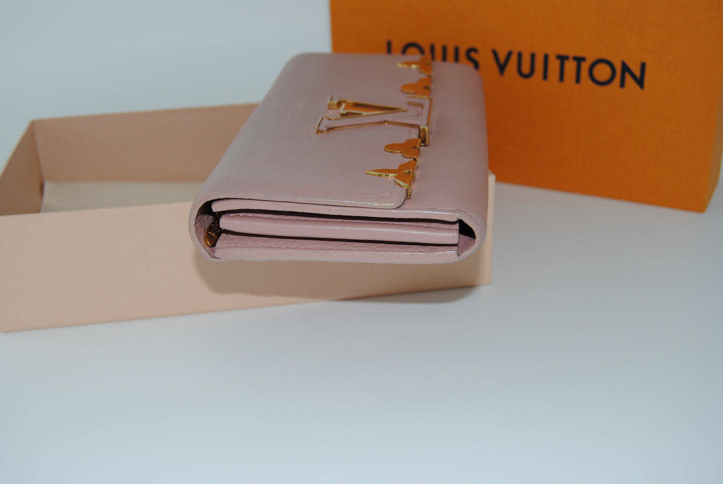 Louis Vuitton Capucines Monogram Flower Pink Magnolia Taurillon Long Wallet