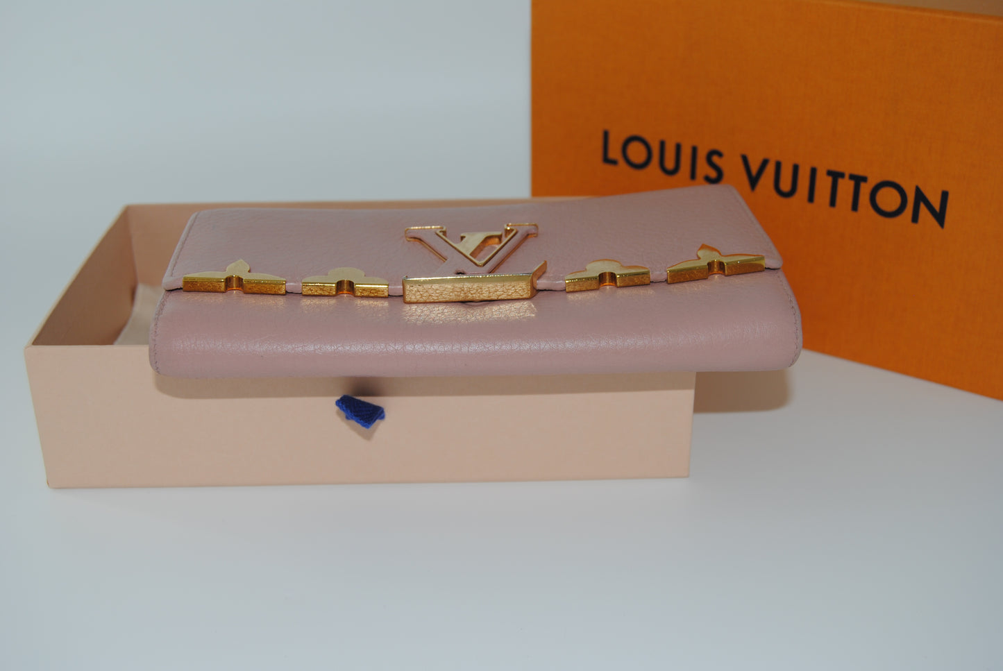 Louis Vuitton Capucines Monogram Flower Pink Magnolia Taurillon Long Wallet