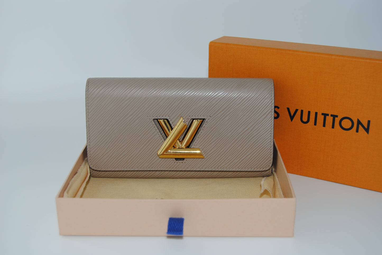 Louis Vuitton Epi Portefeuille Twist Long Wallet Beige