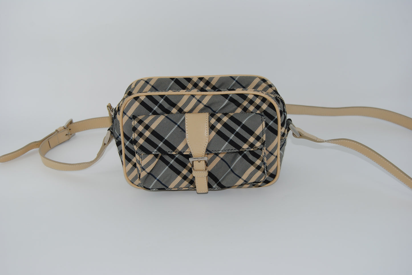 Burberry Blue Label Gray Nova Check Shoulder Bag
