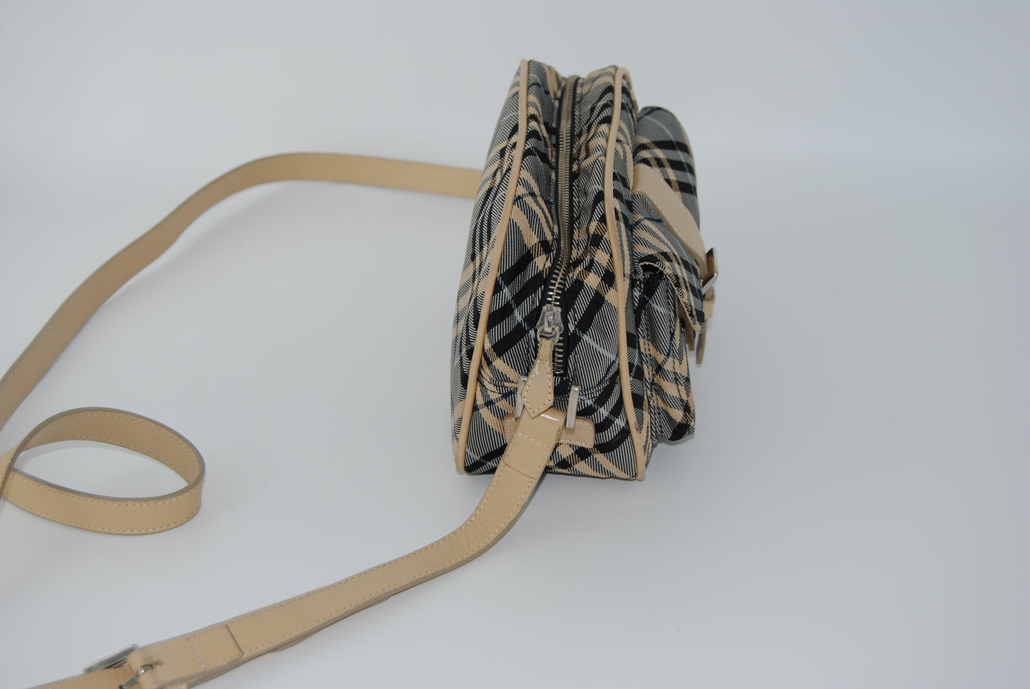 Burberry Blue Label Gray Nova Check Shoulder Bag