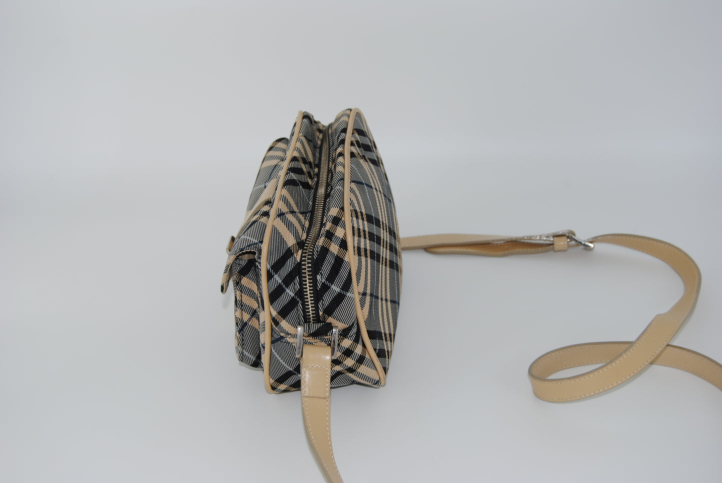 Burberry Blue Label Gray Nova Check Shoulder Bag