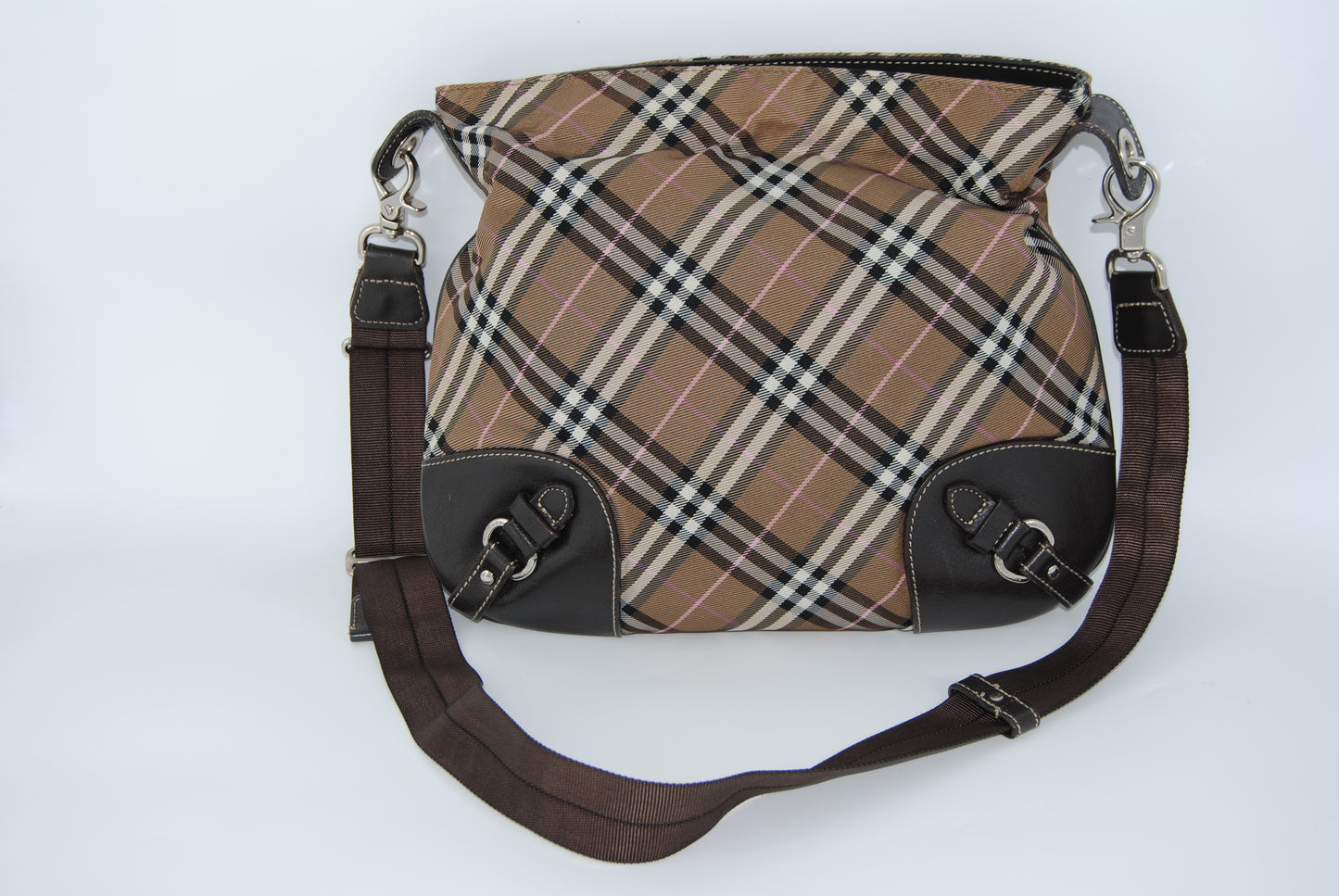 Burberry Blue Label Nylon Shoulder Bag Brown