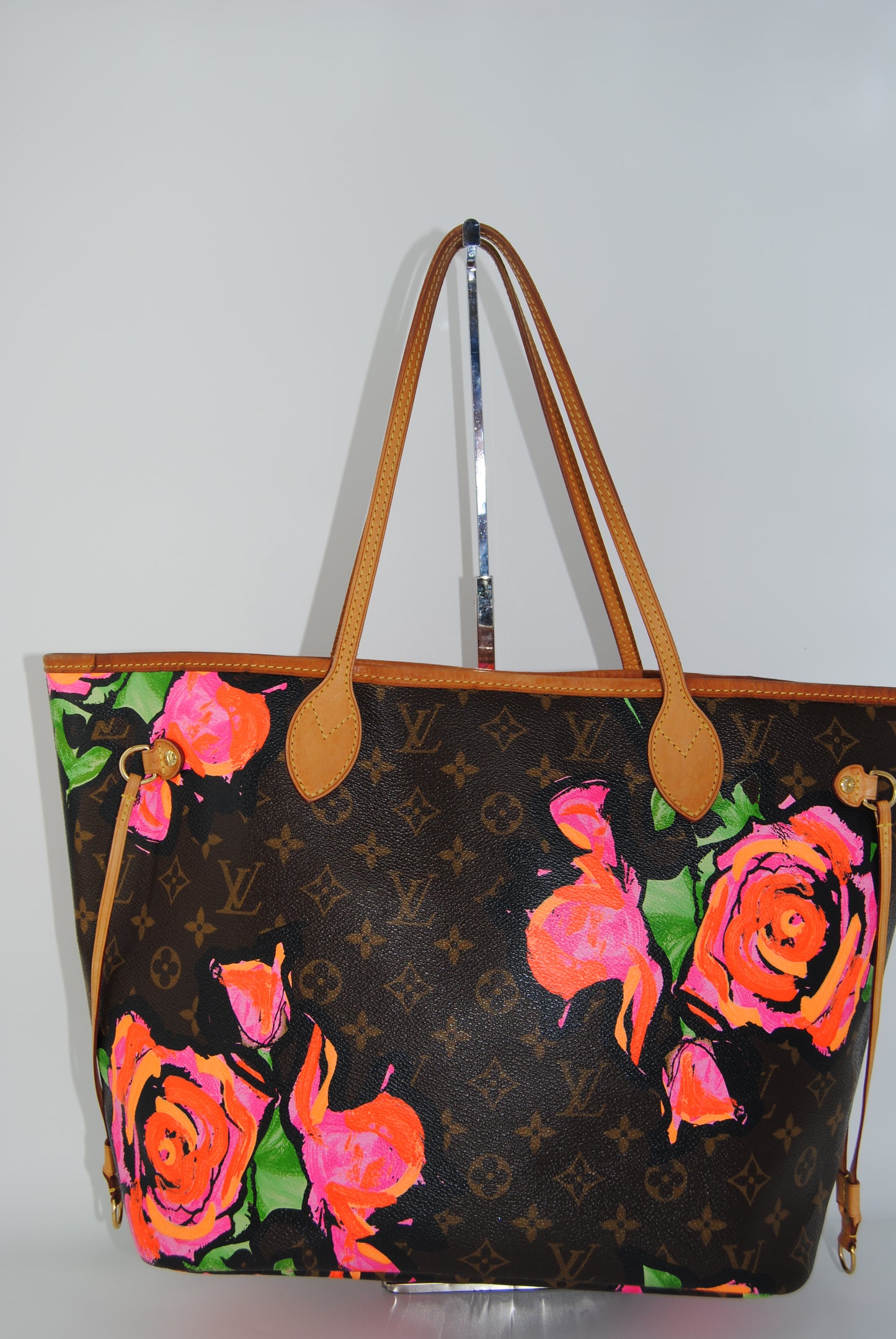 Louis Vuitton Neverfull MM Flower Monogram Handbag