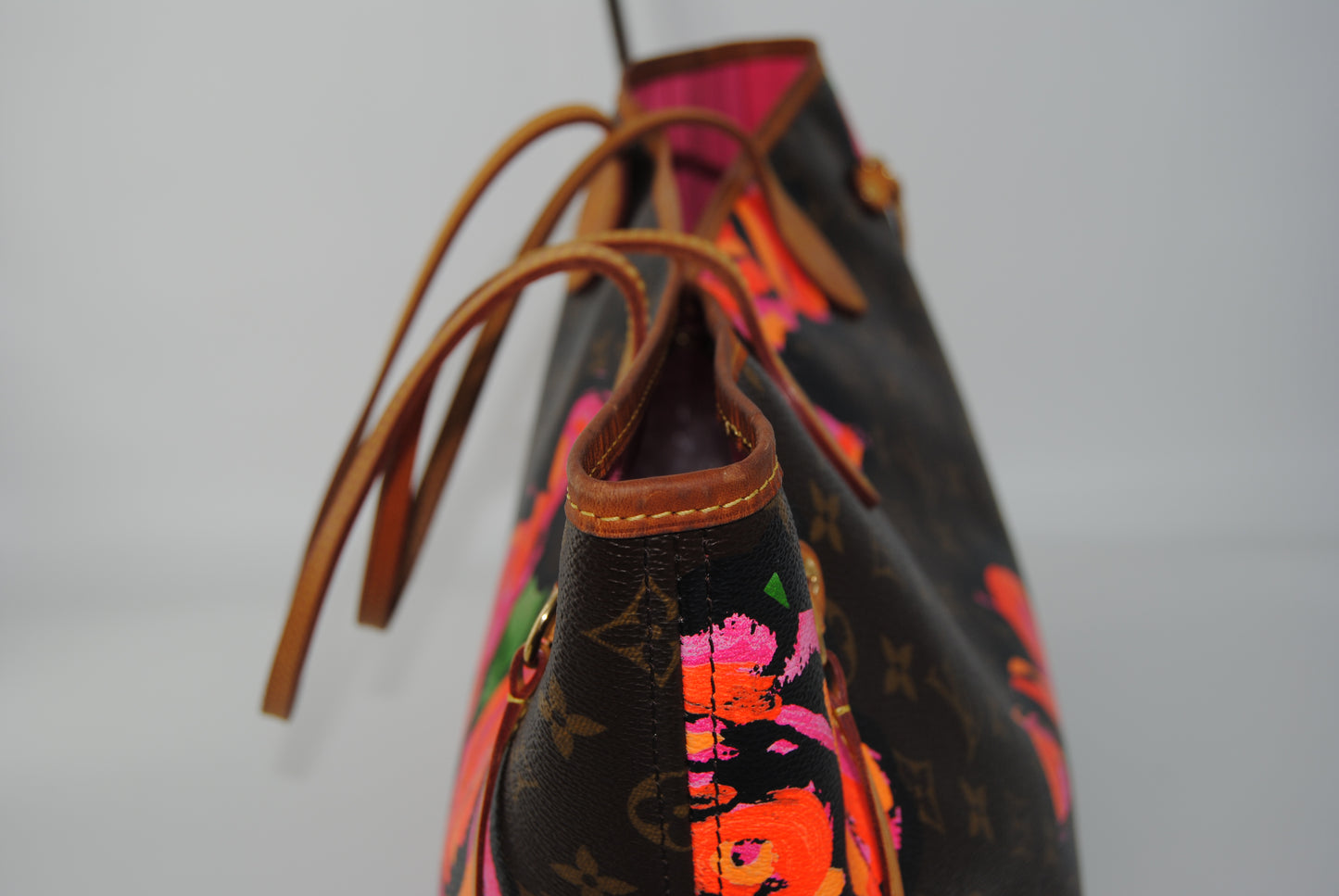 Louis Vuitton Neverfull MM Flower Monogram Handbag