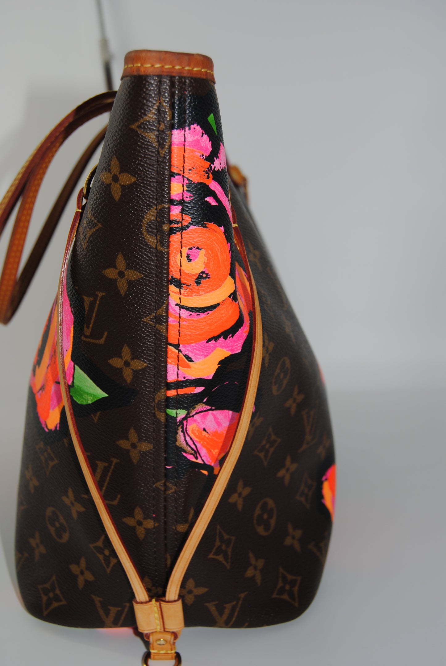 Louis Vuitton Neverfull MM Flower Monogram Handbag