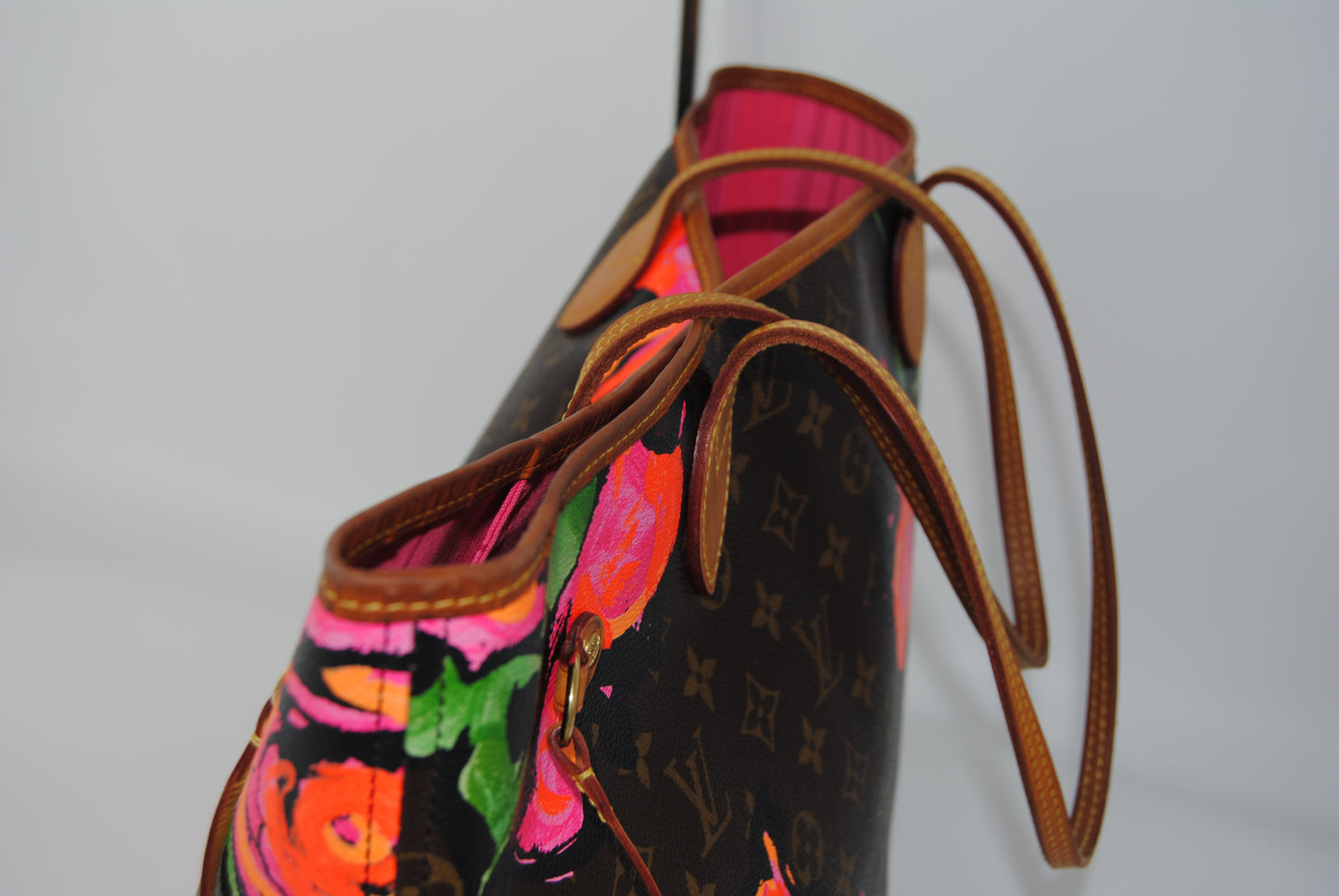 Louis Vuitton Neverfull MM Flower Monogram Handbag