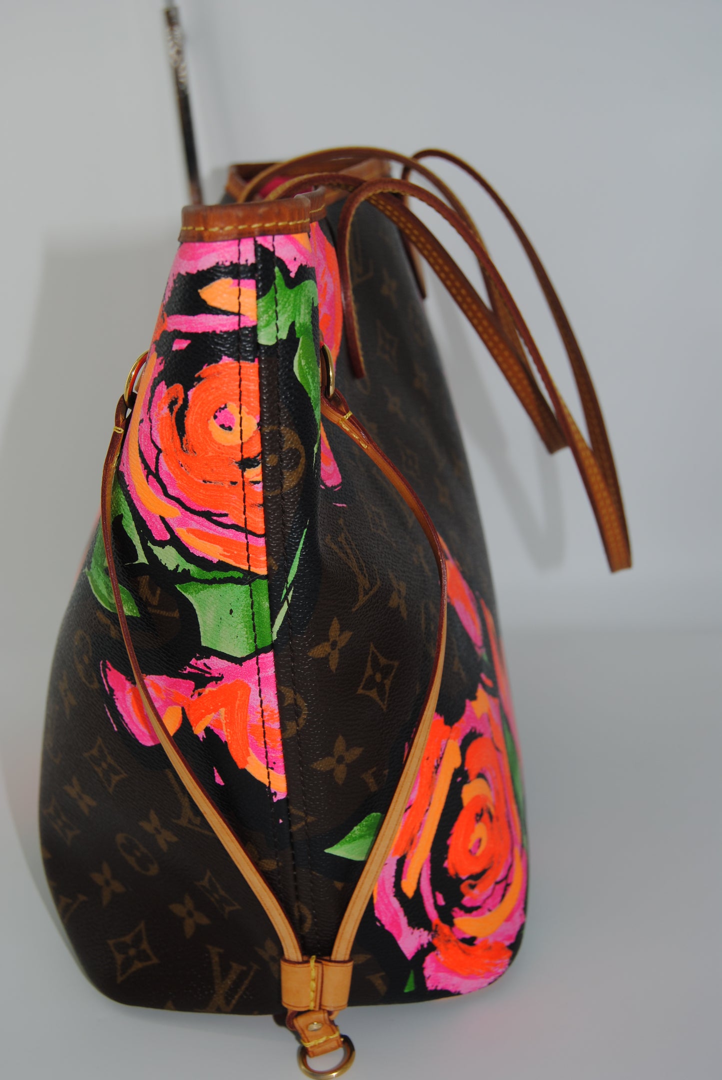 Louis Vuitton Neverfull MM Flower Monogram Handbag