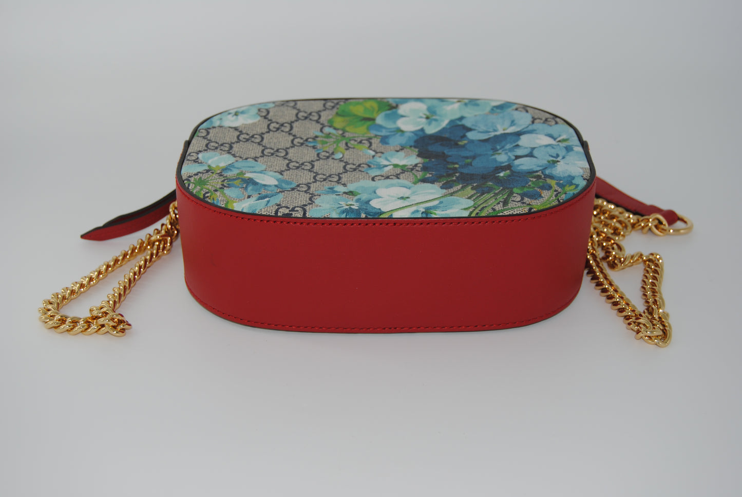 Gucci Multicolor GG Supreme Blooms Canvas and Leather Mini Chain Crossbody Bag
