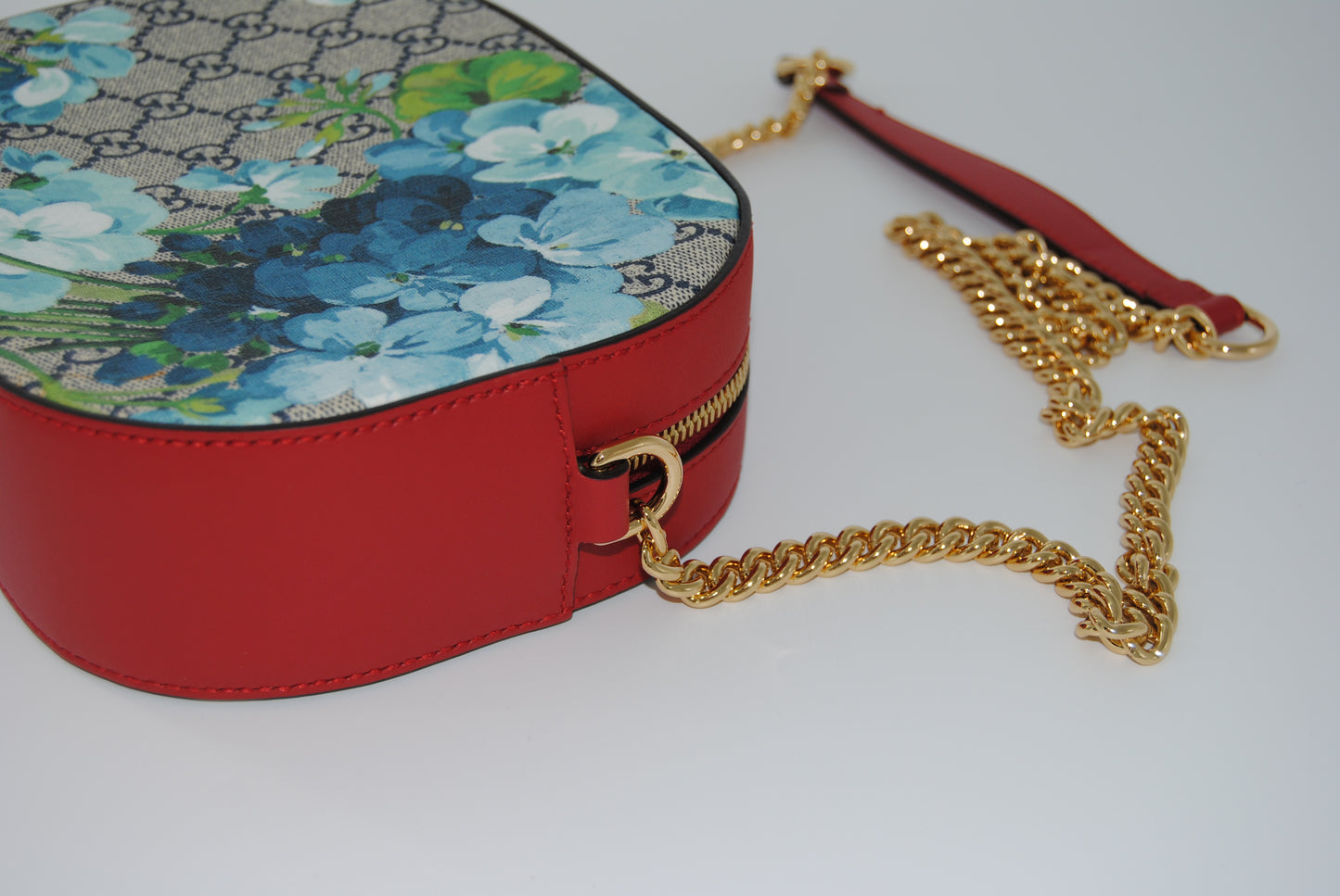 Gucci Multicolor GG Supreme Blooms Canvas and Leather Mini Chain Crossbody Bag