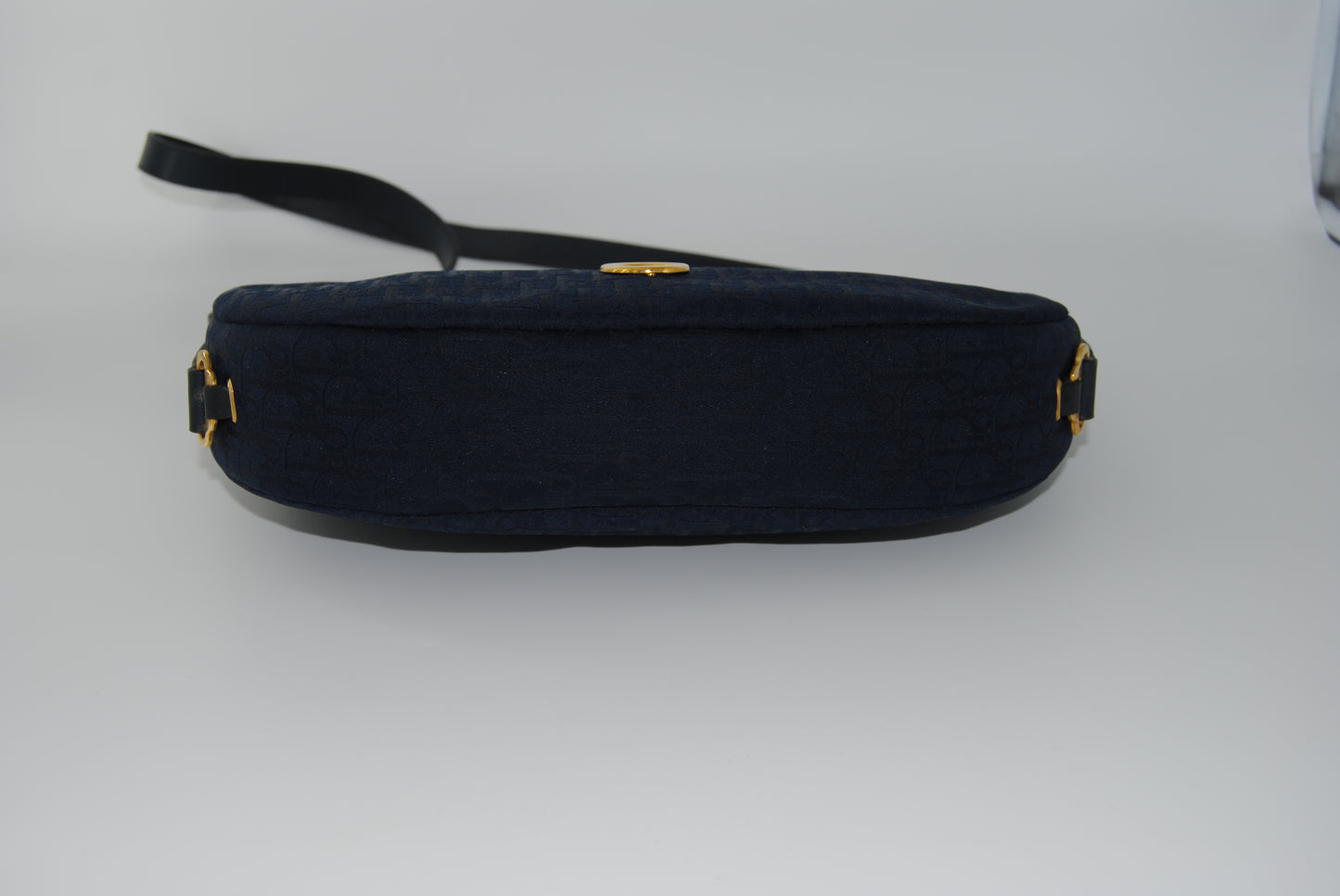 Dior Vintage Cloth Navy Shoulder Bag