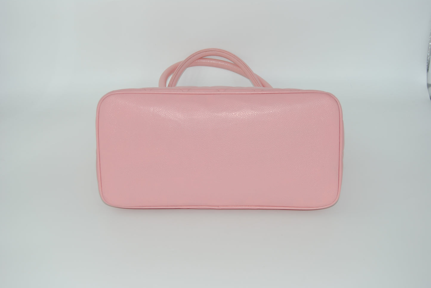 Chanel Caviar Leather Medallion Tote Quilted Shoulder Bag Pink Purse