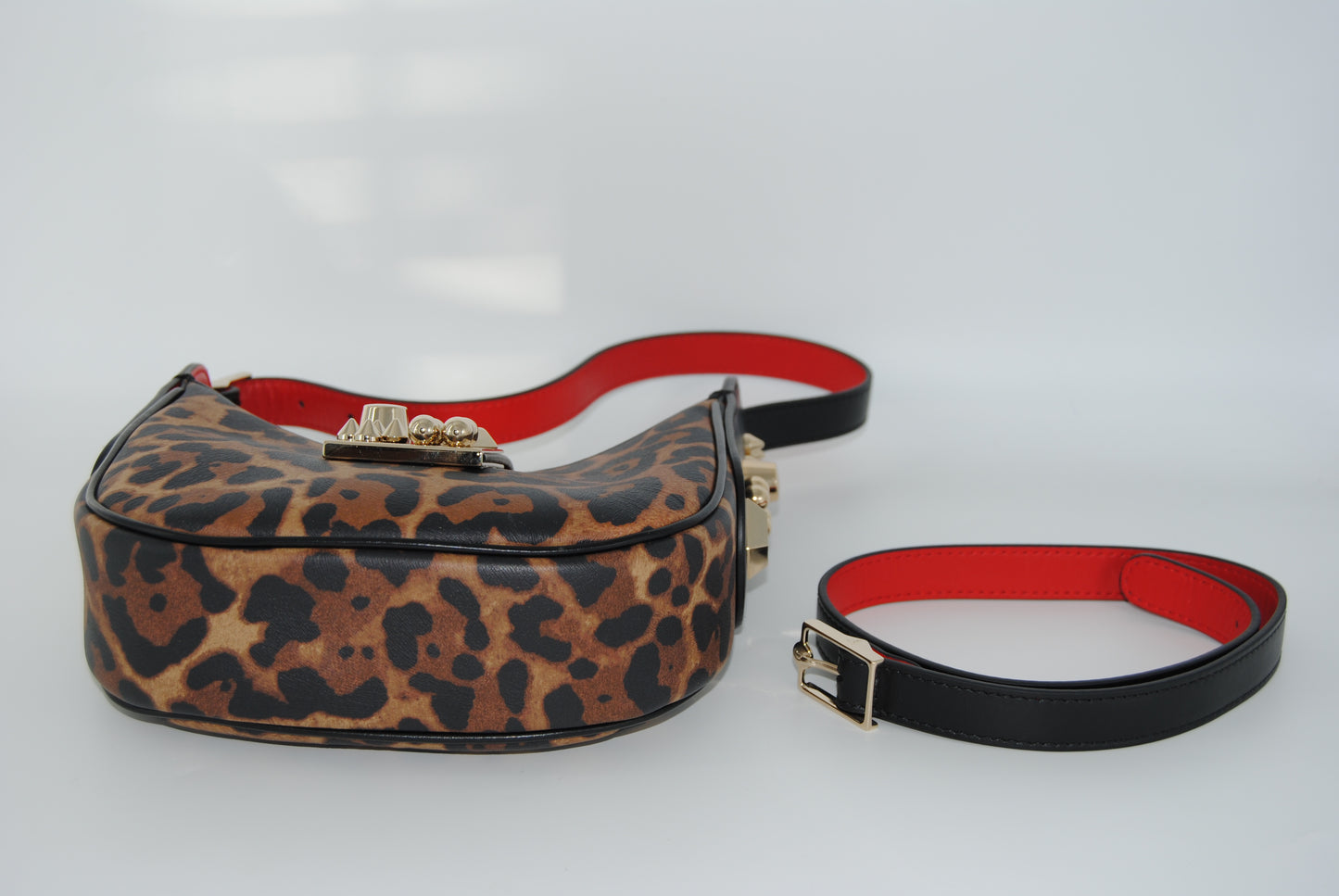 Christian Louboutin Studded Leopard Print Purse