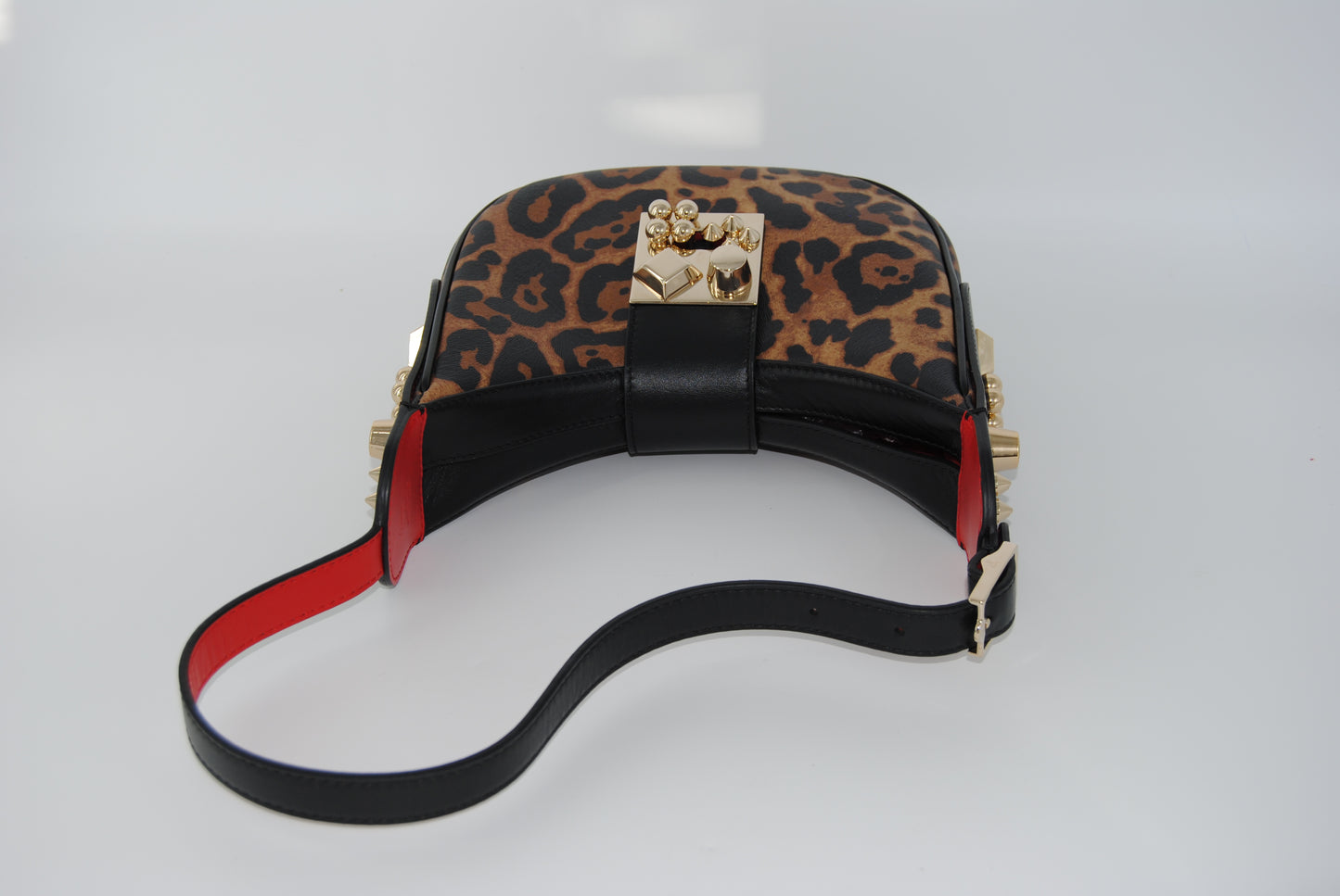 Christian Louboutin Studded Leopard Print Purse