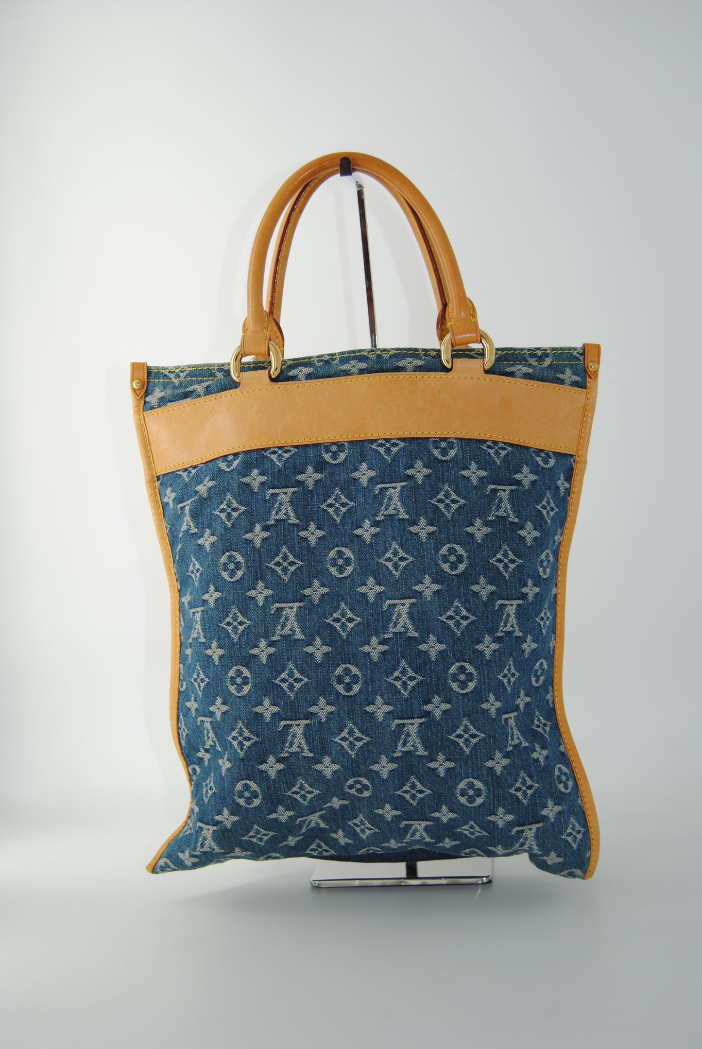 Louis Vuitton Monogram Denim Sac Plat Blue