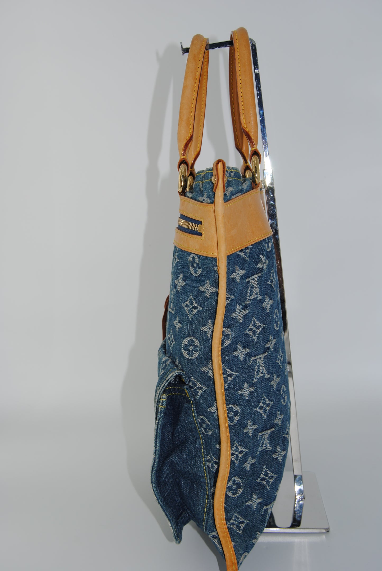 Louis Vuitton Monogram Denim Sac Plat Blue