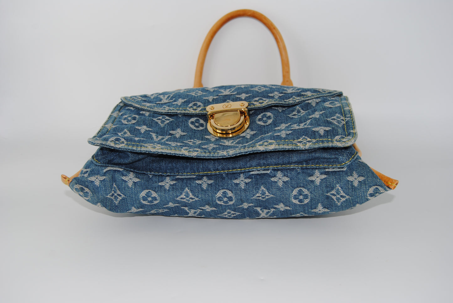 Louis Vuitton Monogram Denim Sac Plat Blue