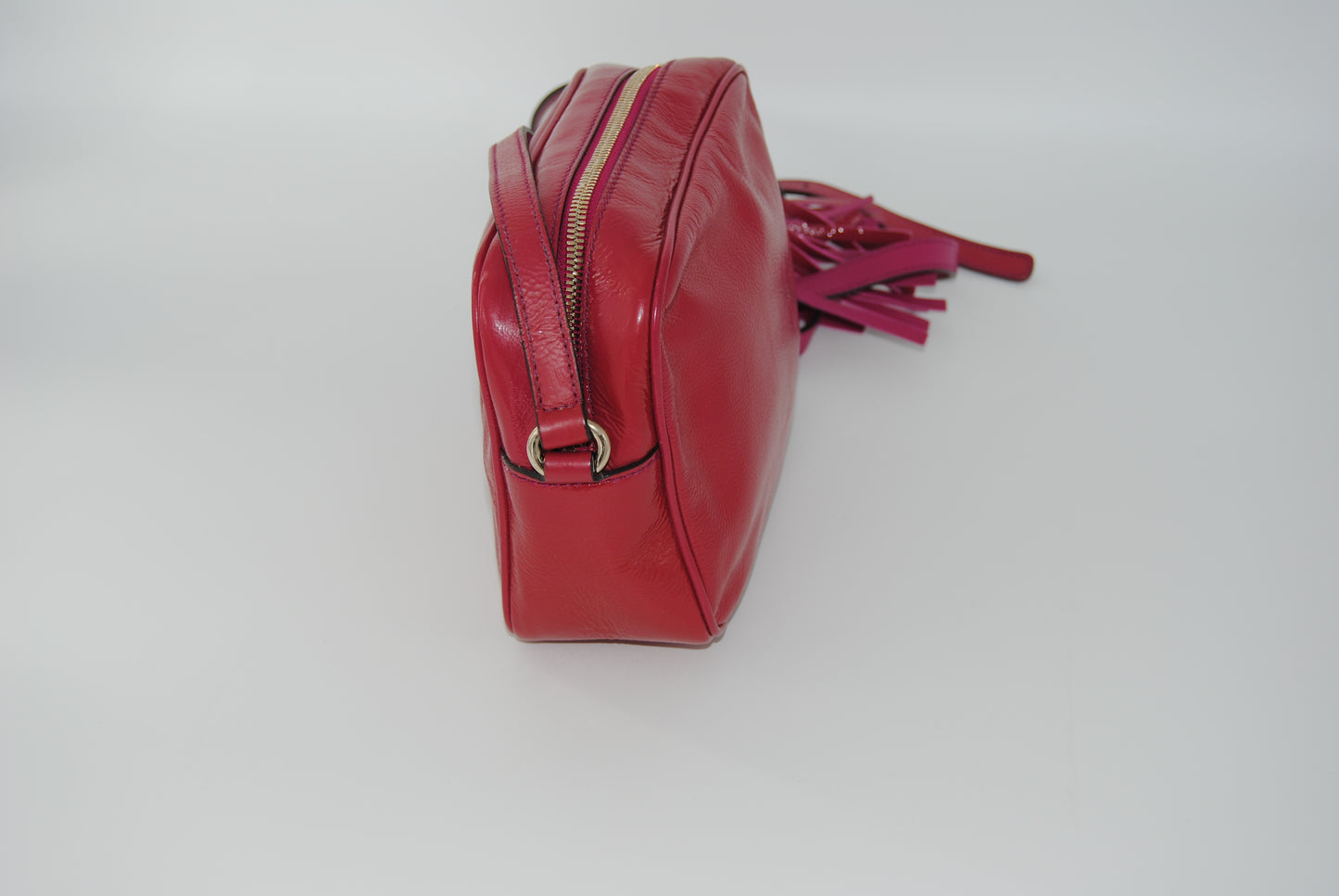 Gucci Pebbled Calfskin Small Soho Disco Bag Pink