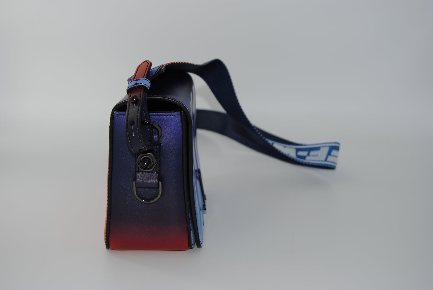 Off White Blue Binder Clip Crossbody