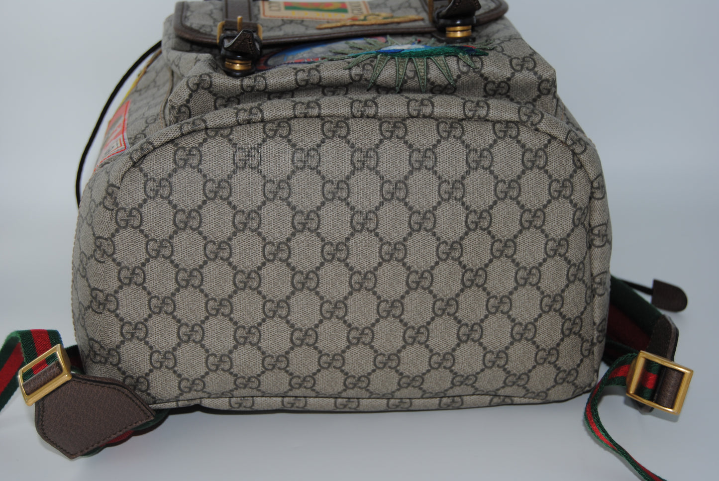 Gucci GG Supreme Courrier Backpack Brown