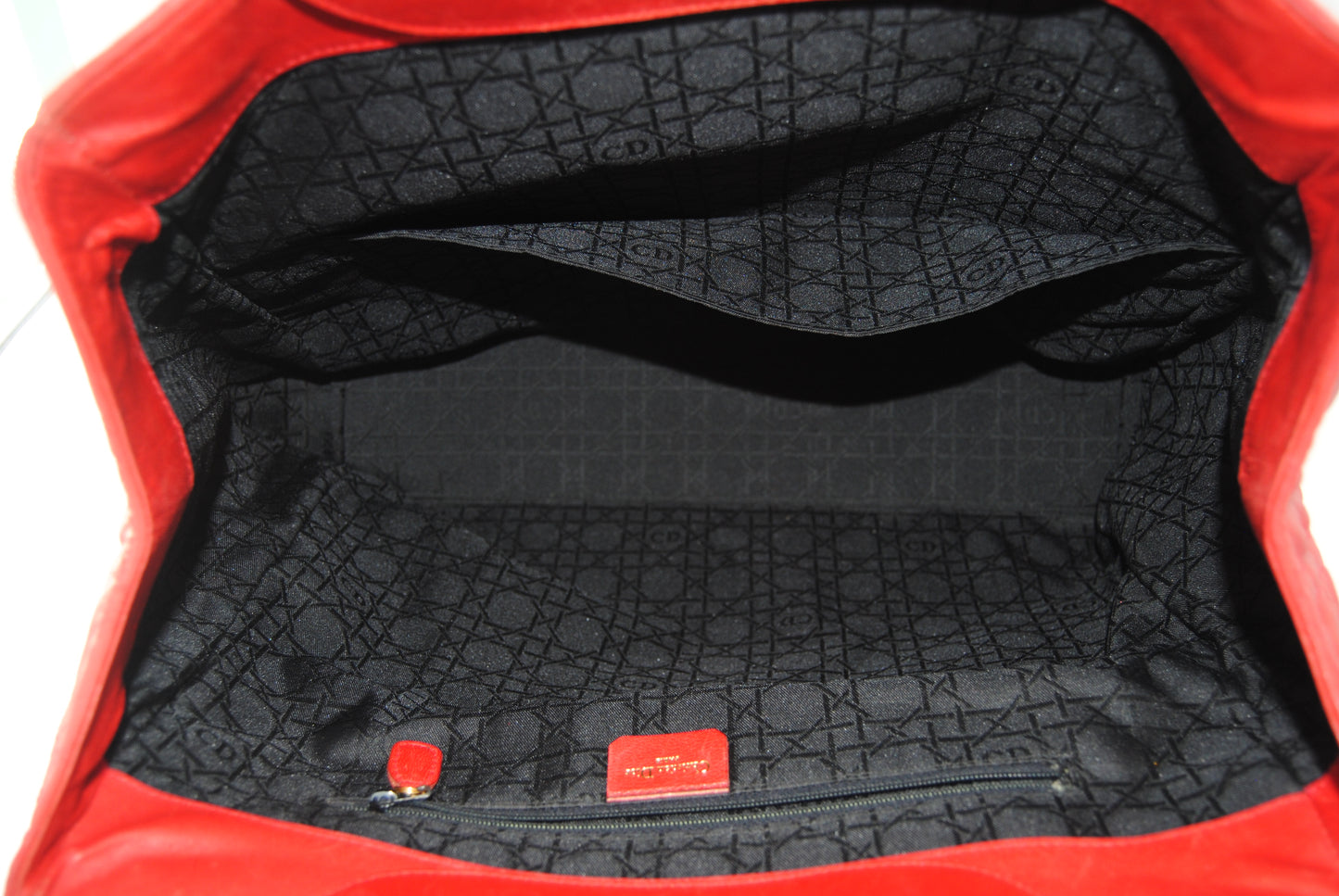 Dior Red Cannage Coated Canvas and Leather Small Panarea Tote