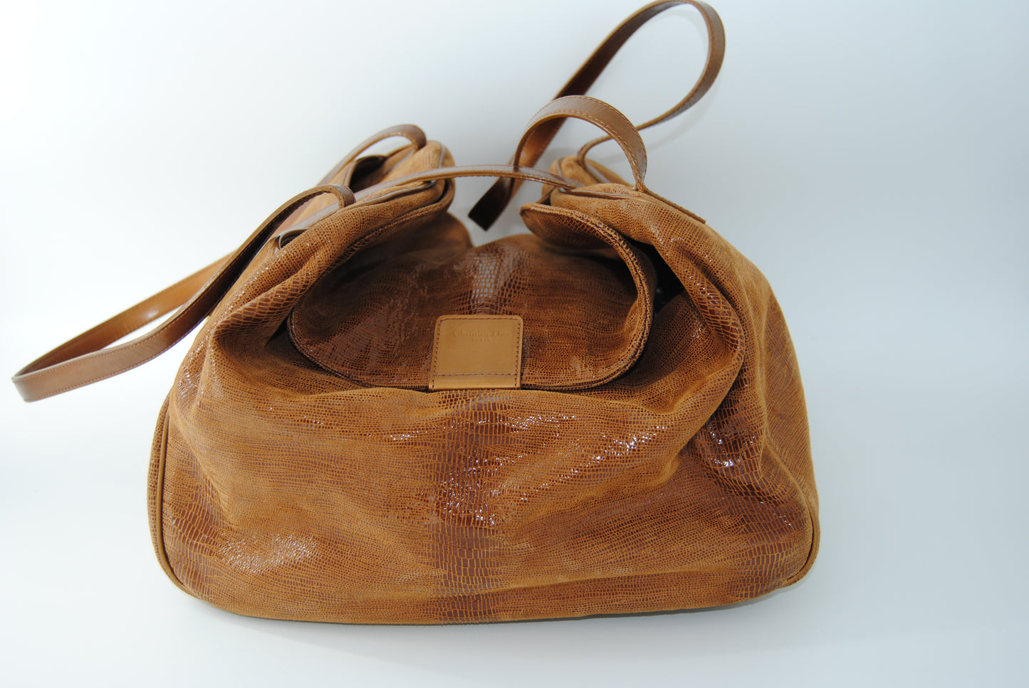 Dior White Cannage Canvas Tote Cream