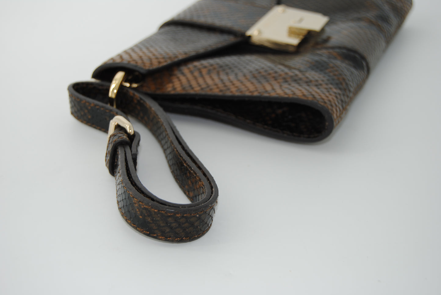 Jimmy Choo Brown Leather Clutch