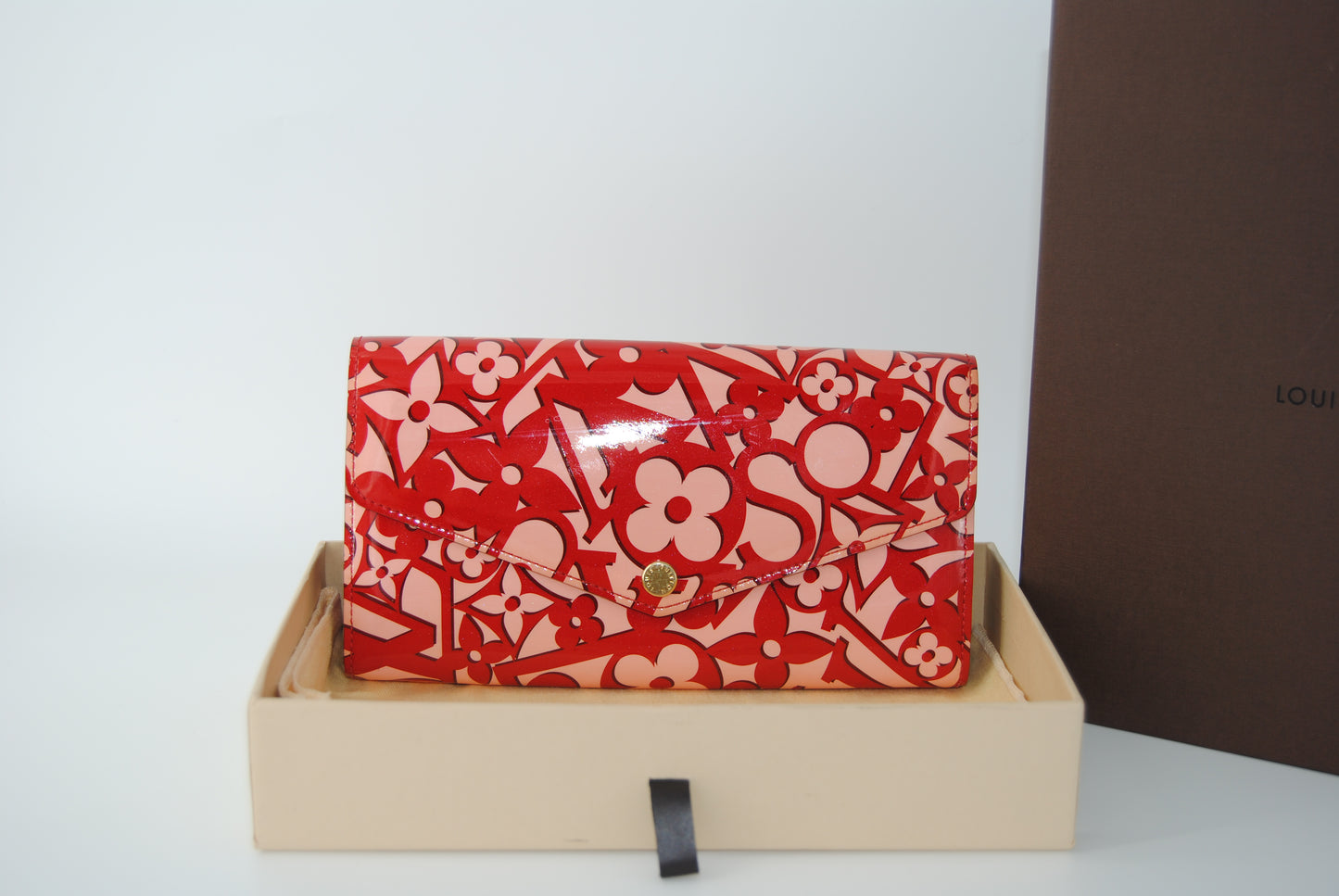Louis Vuitton Sweet Monogram Sarah Wallet Pomme D'Amour Patent