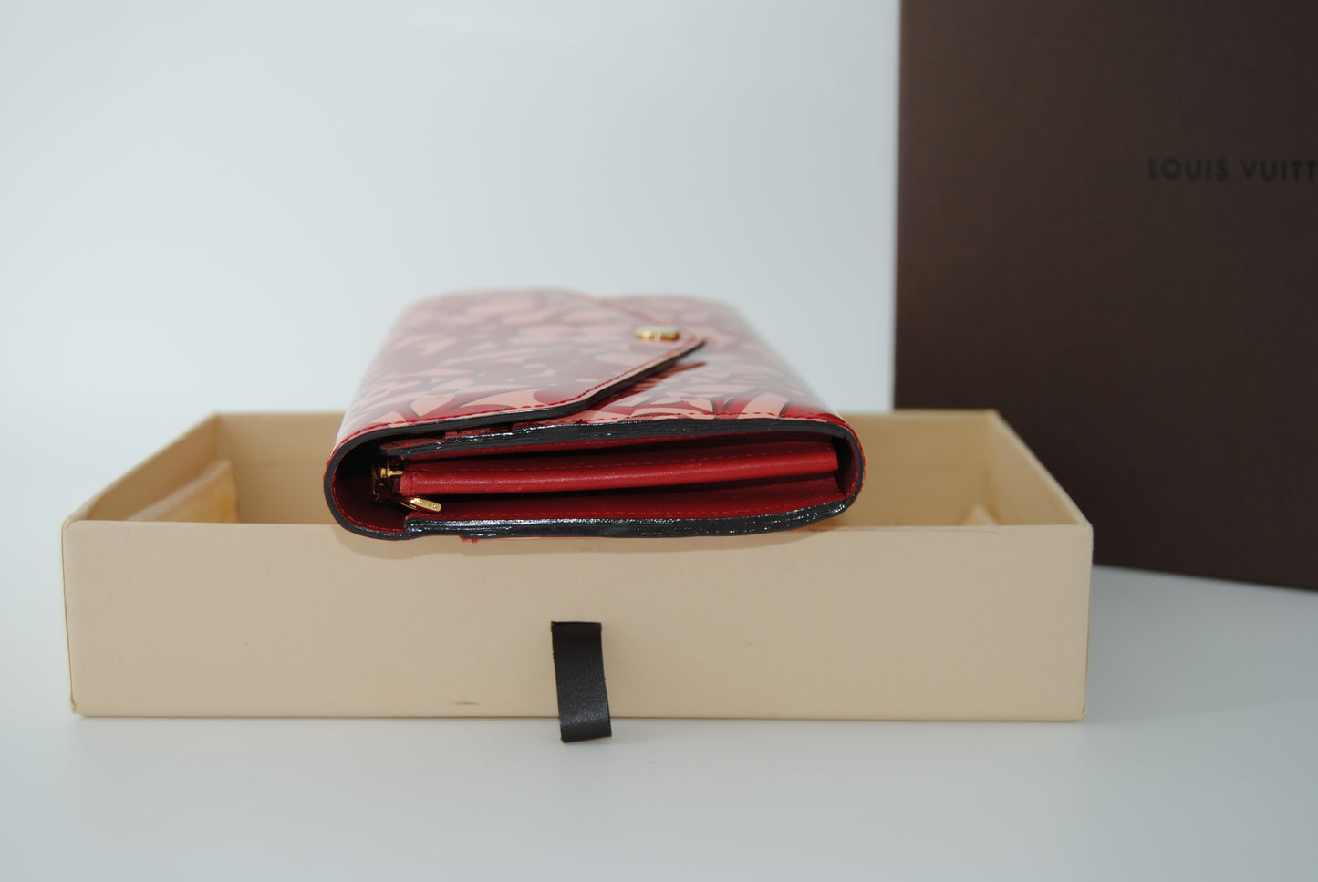 Louis Vuitton Sweet Monogram Sarah Wallet Pomme D'Amour Patent