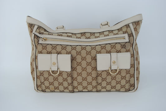 Gucci GG Canvas Abbey Brown Pre Owned