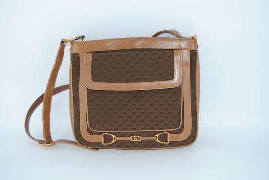 Gucci Canvas Micro GG Beige Marron