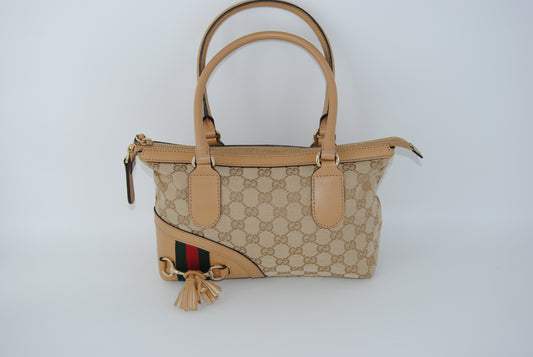 Gucci GG Canvas Handle Bag Pre Owned