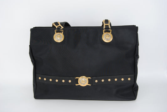 Gianni Versace Large Black Nylon Vintage