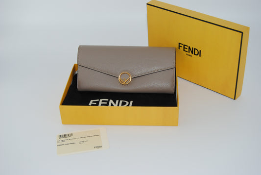 Fendi Continental Leather Long Wallet  Pre Owned