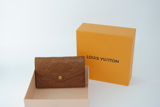 Louis Vuitton Monogram Empreinte Leather Compact Camel  Pre Owned